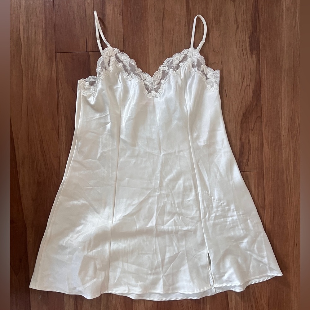 White slip dress